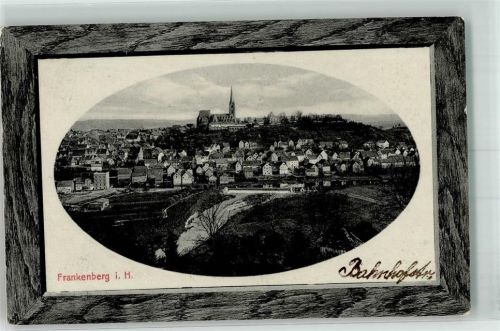 Frankenberg 1912 Passepartout Holzrahmen