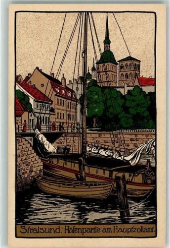 Stralsund Hafen Segelschiff Hauptzollamt