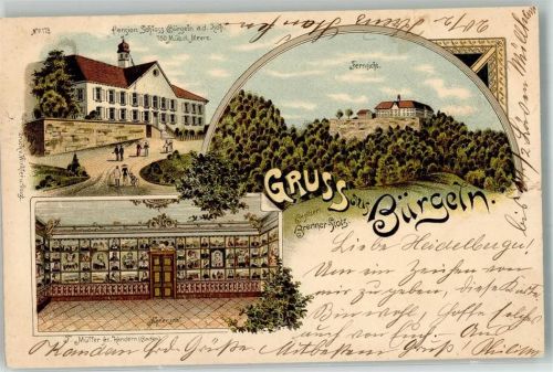 Bürgeln 1896 Pension Schloß Bürgeln Ahnensaal