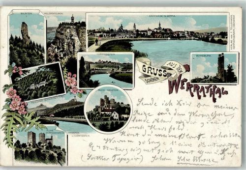 Eschwege 1901 Bilstein Heldrafelsen Boyneburg Ruine Hanstein