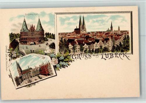Lübeck Holstenthor Ortsanischt Marktplatz