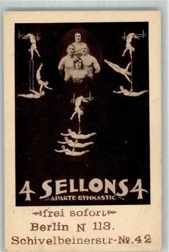 Zirkus 4 Sellon Akrobatik Artist 1928