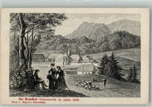 Brandhof Gasthaus Brandhof 1840 nach Mayer´s Kunstblatt