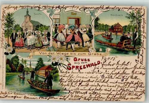 Vetschau 1905 Spreewald-Trachten Von der Wiege bis zum Grabe