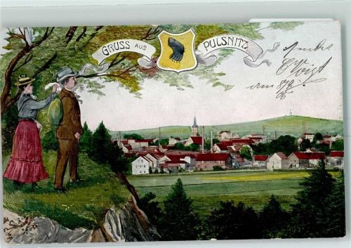 Pulsnitz 1906 sign Stempel Heimatfest