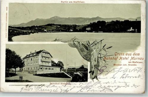 Murnau Bahnhof Hotel AK