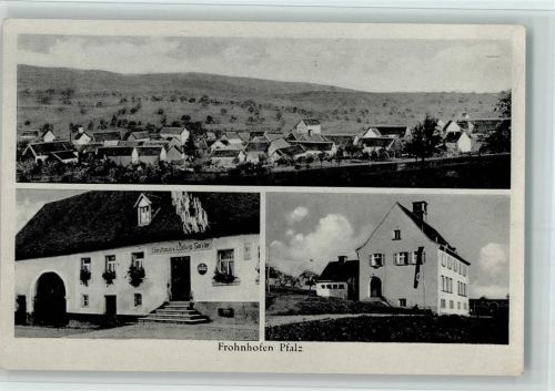 Frohnhofen Gasthaus v. Seyler , Hakenkreuzfahne am Haus WK II