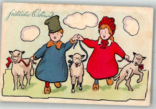 1910 Kinder mit Schafe