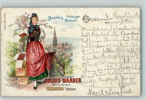 Freiburg 1898 Baders Bretzeln - Gruss aus