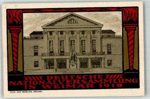 Weimar Entwurf Max Nehrling Nationalversammlung 1919 Politik