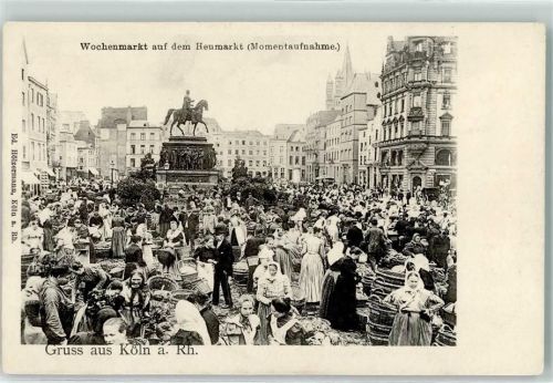 50667 W5021 Köln Altstadt-Nord 103 - Wochenmarkt auf dem Heumarkt Marktszene