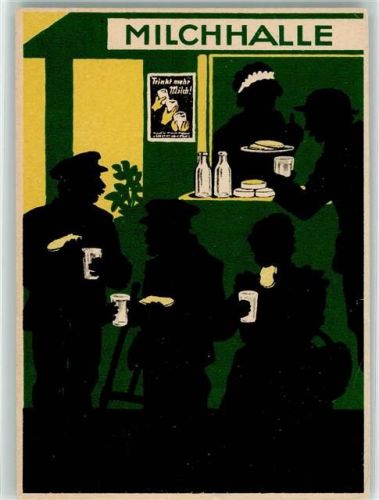 Pankow 1936 Reges Treiben an der Milchhalle Sächsischer Landesmilchausschuß Postwertzeichen-Ausstellung 105 Jahre Stephan Ort lt. Stempel