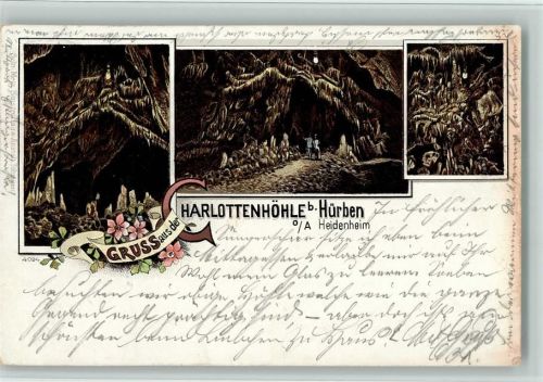 Hürben 1899 Gruss aus - Charlottenhöhle , Gebr. Metz 4094 AK