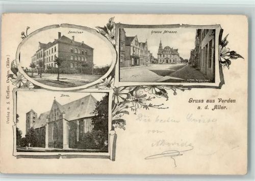 Verden 1899 Seminar Grosse Strasse Dom