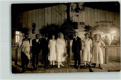 94032 W8390 Passau Privatfoto AK Hochzeit Ort handschriftlich
