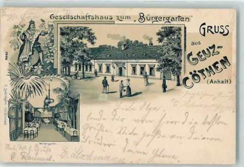 Köthen 1903 Gesellschaftshaus zum Bürgergarten Wintergarten