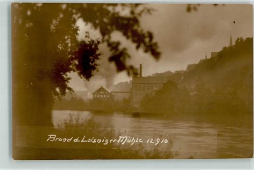 Leisnig 1916 Brand der Leisniger Mühle 1916