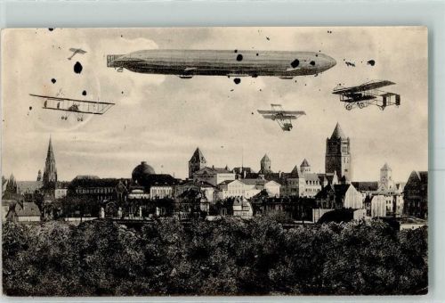 Posen Poznan - Zeppelin Flugzeuge AK