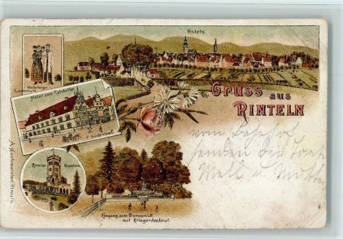 Rinteln 1897 Gruss aus - Klippenturm, Aussichtsturm , Hotel