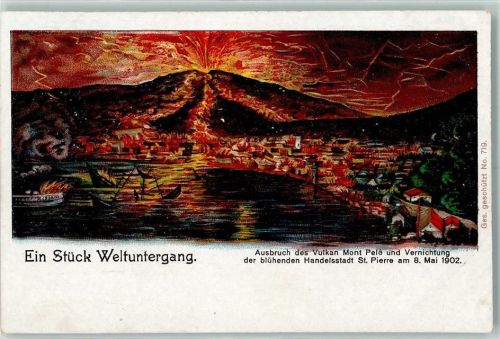 Saint-Pierre 1902 Vulkan Mont Pele Montagne Pelee Ausbruch