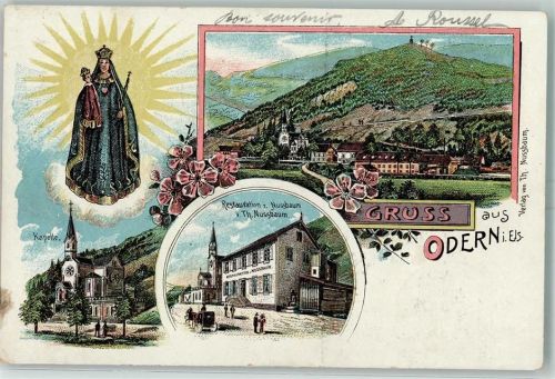 Oderen 1905 Gruss aus Gasthaus zum Nussbaum AK