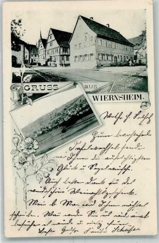 Wiernsheim 1898 Gasthaus Zum Waldhorn
