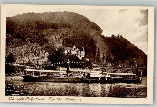 54310 W5501 Minden , Sauer - Dampfer Helgoland Schiffsführer Kapitän Wiemann Ort handschriftlich