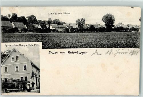 Rothenbergen 1908 Specereihandlung von Hch. Fass