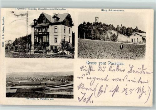 01744 O8230 Dippoldiswalde 1904 - Logierhaus Paradies König Johann-Turm