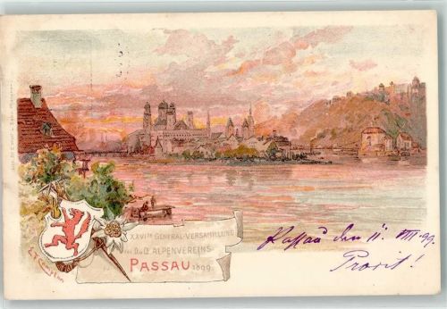 Passau 1899 26. Generalversammlung d. Alpenvereins signiert