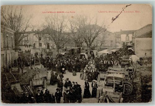 Lacapelle-Biron 1904 Marktszene La Foire AK
