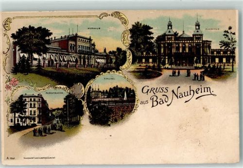 Bad Nauheim 1901 Kurhaus Badehaus Parkstraße Sprudel