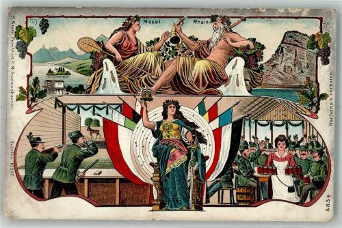 1917 Mosel + Rhein Germania Bier Wein Verlag S. Stern