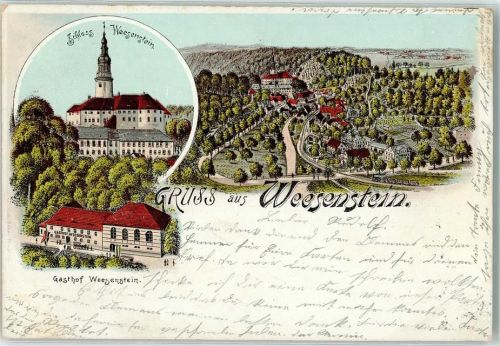 Weesenstein 1898 Schloss Weesentein Gastaus