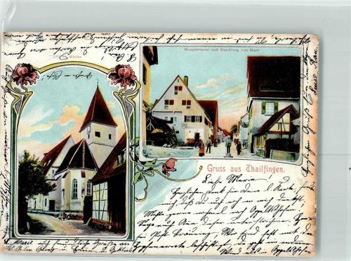 Tailfingen 1903 Kirche Hauptstraße Handlung von Mast