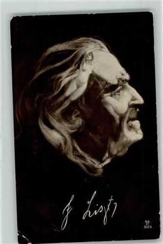 Erotik nackte Frauen ergeben das Gesicht - Komponist F. Liszt Metamorphose Gebrauchsspuren