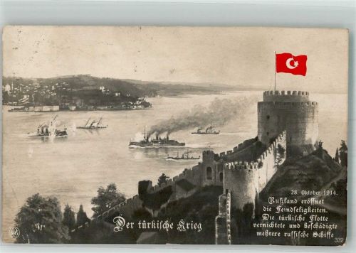 1914 Der türkische Krieg 1914 türkische und russische Schiffe