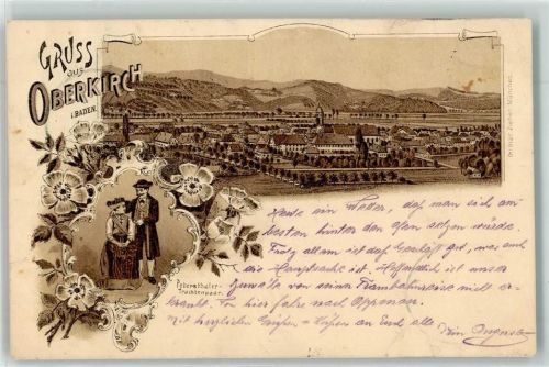 Oberkirch 1899 Petersthaler Trachtenpaar