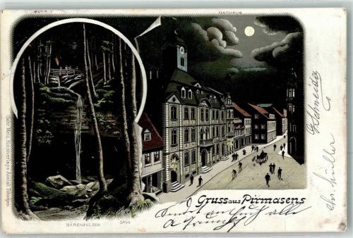 Pirmasens 1898 Bärenfelsen Rathaus