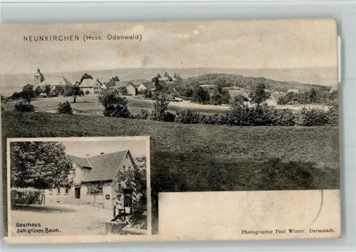 Neunkirchen 1905 Gasthaus zum grünen Baum AK Eckknick
