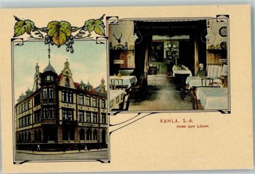 Kahla Hotel zum Löwen Gastraum Reben