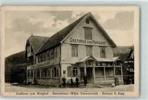 Baiersbronn Gasthaus zum Murgbad Fahrrad Emailleschild