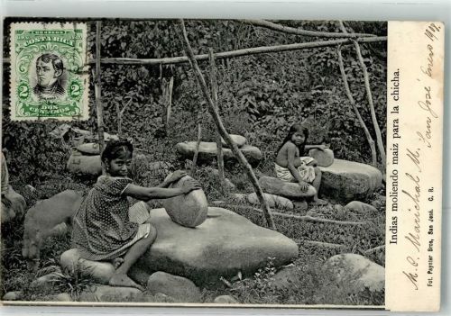 San Jose 1908 Indias moliendo maiz para la chicha