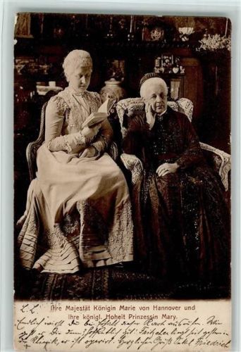 1907 Königin Marie von Hannover und Prinzessin Mary,