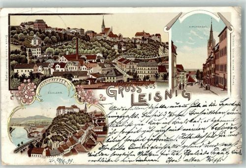 Leisnig 1899 Kirchgasse Schloß