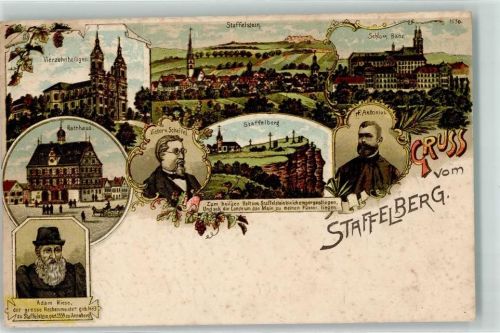 Staffelberg 1909 Rathaus Vierzehnheiligen Schloß Banz Portraits Adam Riese Victor v. Scheffel F. Antonius