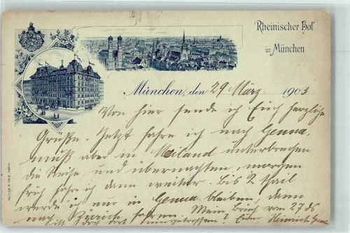 München 1903 Gasthaus Rheinischer Hof