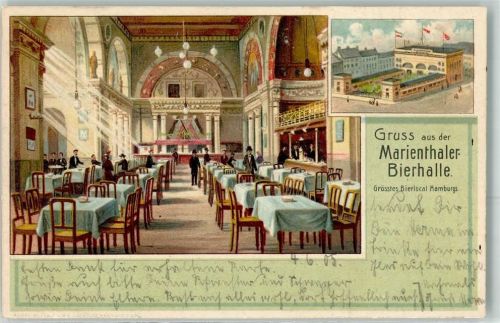 Hamburg 1905 Marienthaler Bierhalle