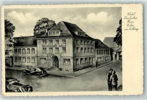 Uslar Hotel Deutsches Haus Oldtimer sign. Weila