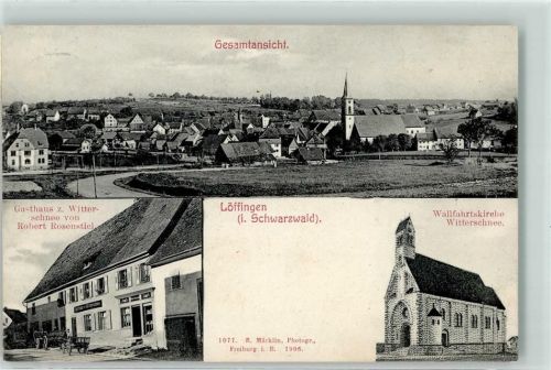 Löffingen 1911 Gasthaus zum Witterschnee Wallfahrtskirche Witterschnee